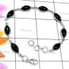 Black Onyx Gemstone Cab A Bracelet - BZB958- ADEC21 A Cab Black Onyx 925 Sterling Silver Bezel Wholesale Bracelet